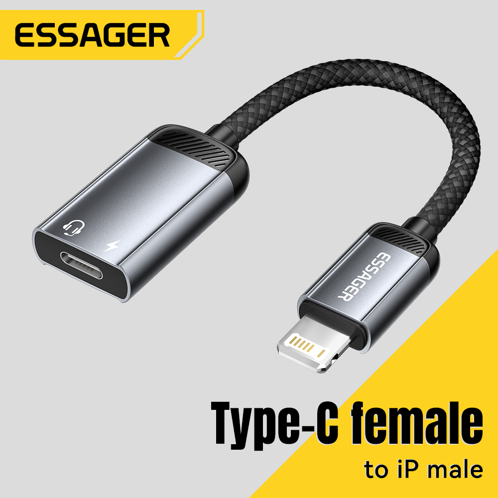 Аудиокадаптер Essager Type-C, – обзор и цена Wired Earphone Lightning