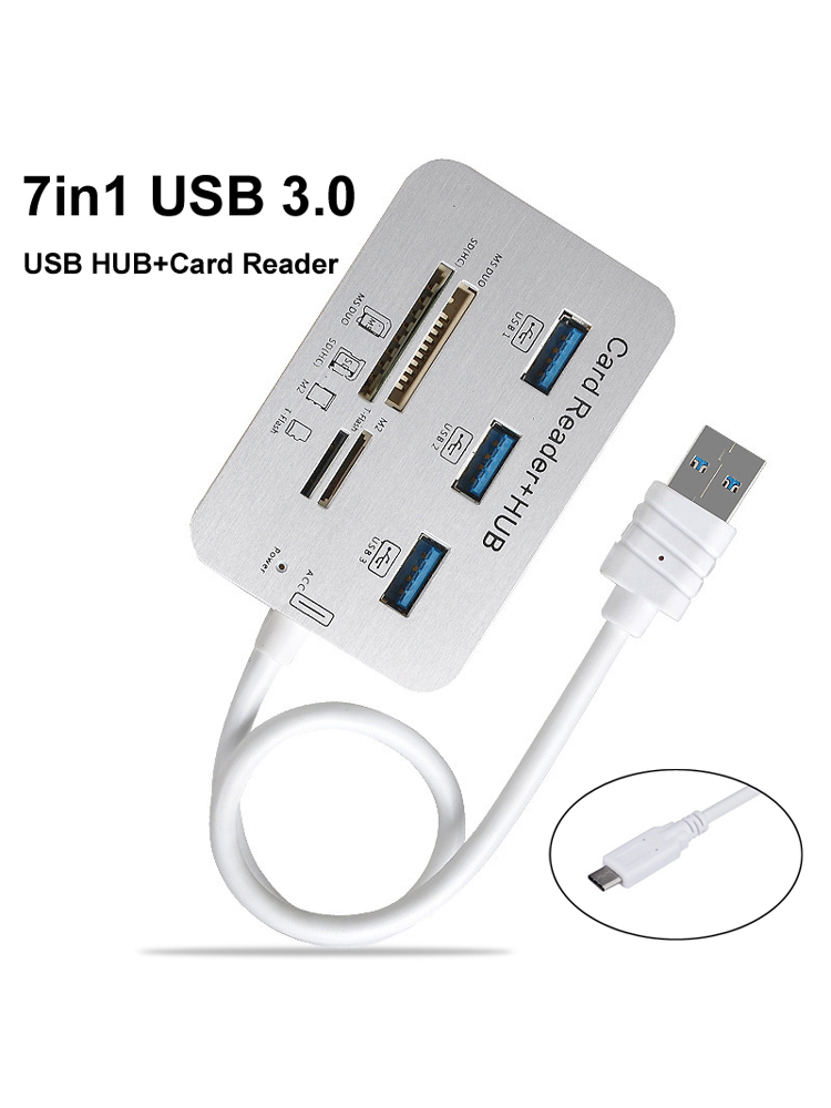 USB-хаб 7-в-1 с 3 портами USB  – обзор и цена Usb Hub Type C