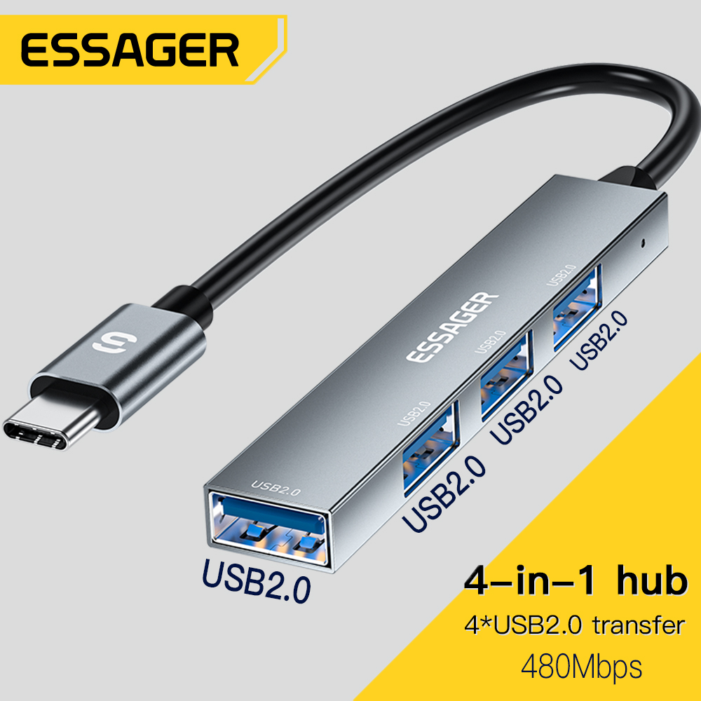 Essager 4 в 1 USB C-кабель-кон – обзор и цена Usb Hub Type C