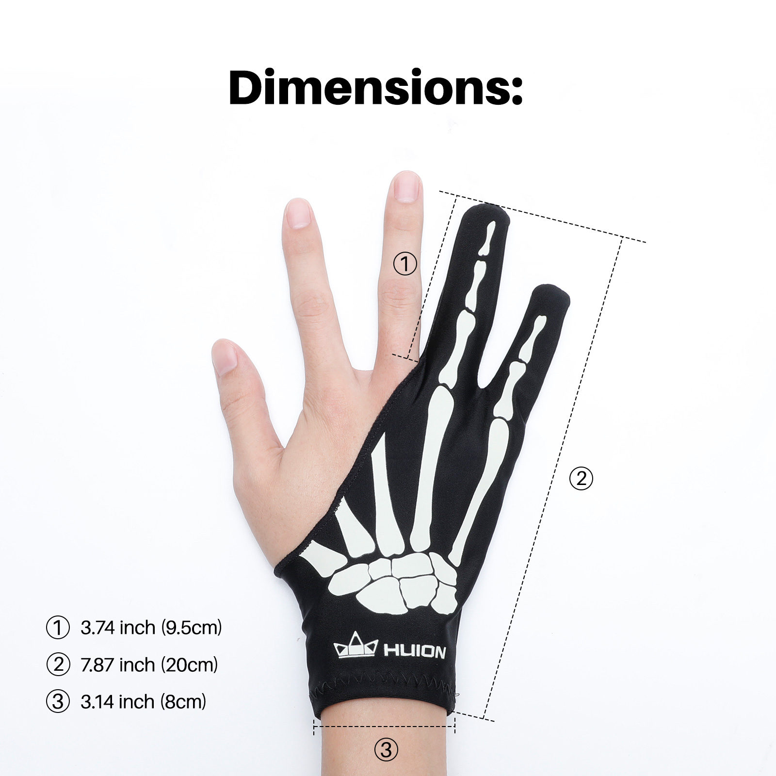 Перчатки Huion Skeleton, проти – обзор и цена Drawing Glove Artist